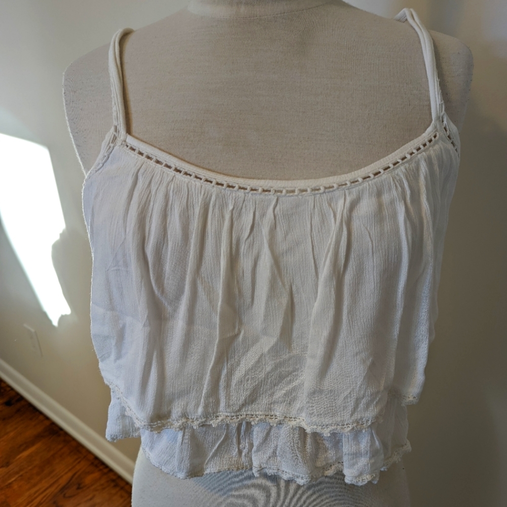 FB Sister - White Crop Top - XS